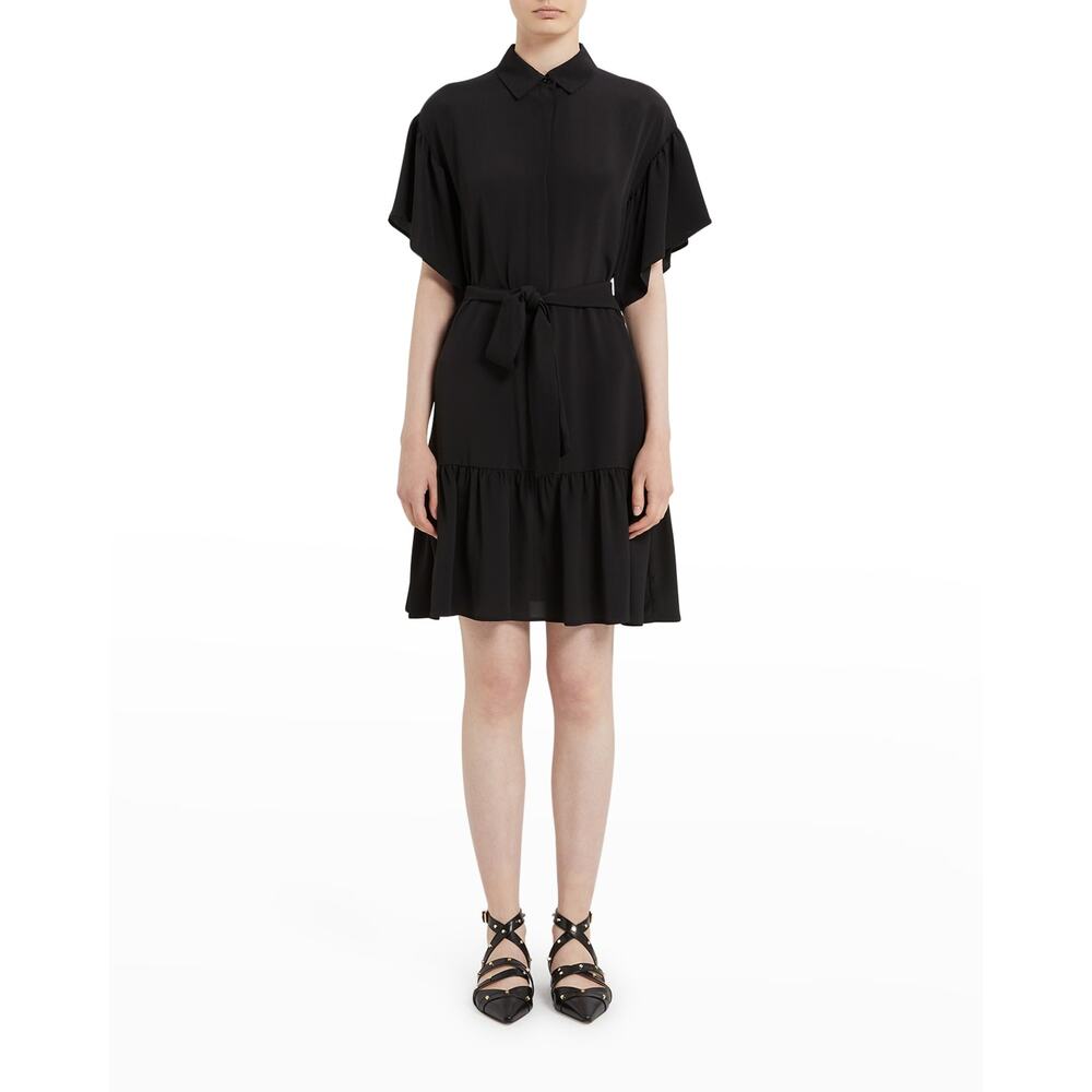 Marella 'Erminia' Black Kimono Sleeve Self Tie Dress Size 6